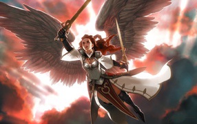 Angel warrior of the game Magic The Gathering