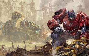 Бой в игре Transformers