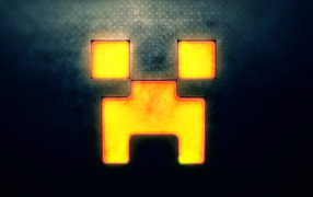 Fiery figure from the game Minecraft