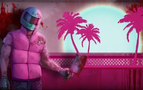 Герой в розовой куртке, игра Hotline Miami