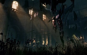 Внутри здания в игре Bloodborne