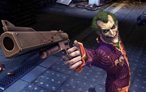 Джокер с пистолетом в игре Batman Arkham Asylum