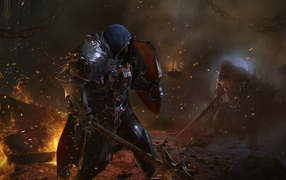 Knight in armor in the game Lords of the Fallen