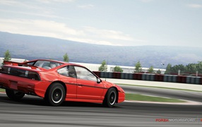 Красный автомобиль в игре Forza Motorsport