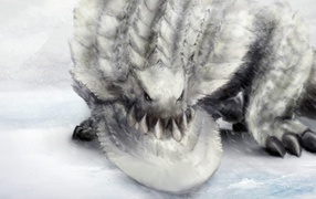 Snow Ukanlos of the game Monster Hunter