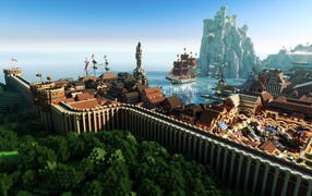 Древний порт в игре Minecraft