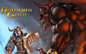 Сражение со зверем в игре Baldur's Gate