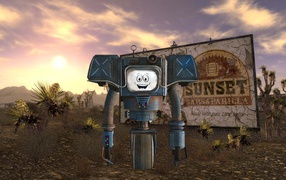 The robot from the game Fallout New Vegas