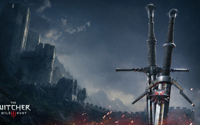 Two swords, the game The Witcher 3