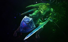 Воин герой из игры The Legend of Zelda