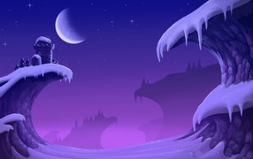 Winter on the background level of the game Bejeweled 3