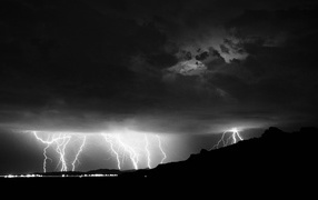 Monochrome photography Thunderstorm