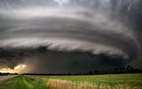 A powerful storm in Nebraska USA
