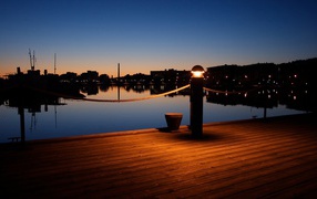 Evening quay in Finland