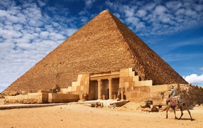 Entrance to the pyramid in Egypt