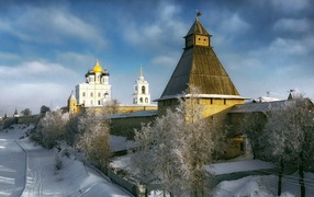 Winter Pskov Kremlin