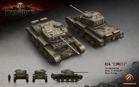 Tank A-34 Comet 1, the game World of Tanks