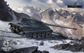 Танк застрял в горах в игре World of Tanks