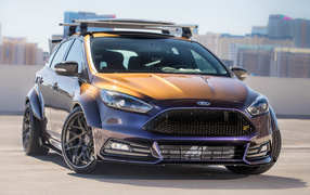 Brown car Ford Focus ST by Blood Type Racing, 2017