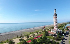 Great view of the Black Sea Batumi Boulevard