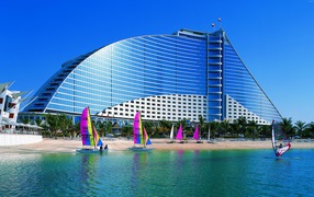 Jumeirah Beach hotel on the ocean, Dubai. United Arab Emirates