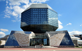 The unique shape of the city of Minsk National Library