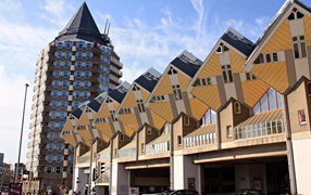 Unusual cubic houses, Rotterdam