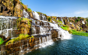 Picturesque waterfall Pongur, Vietnam