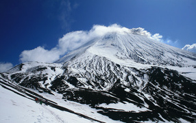 Ascent to the volcano Avachinskaya Sopka, Kamchatka 