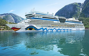 Cruise ship AIDAsol in water
