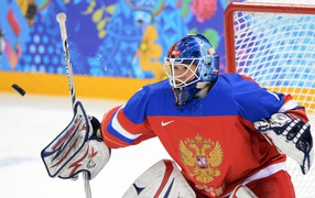 Russian ice hockey goaltender Anna Anna Prugova