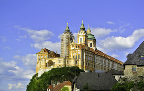 Picturesque Benedictine monastery against the blue sky, Melk. Austria