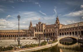 Palace in the central square in the city of Seville, Spain
