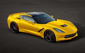 Yellow sports car Chevrolet Corvette