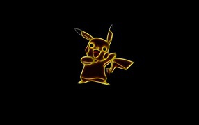 Pokémon Pikachu on a black background
