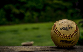 Baseball ball close-up