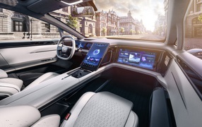 Stylish interior of the car HiPhi 1 2020