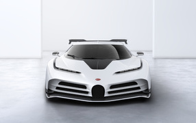 2019 White Bugatti Centodieci Sports Car