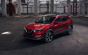 Red car Nissan Rogue