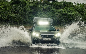 Автомобиль Peugeot Concept 3008 2019 года едет по воде