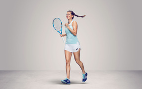 Beautiful athletic girl, German tennis player Julia Görges