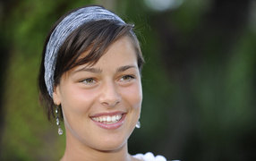 Smiling girl Serbian tennis player Ana Ivanovich