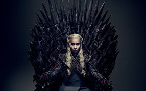 Character Daenerys Targaryen on the throne film Game of Thrones
