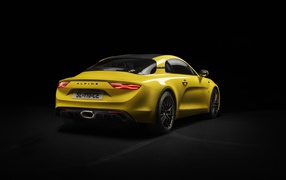 Желтый автомобиль Alpine A110 Color Edition 2020 года вид сзади