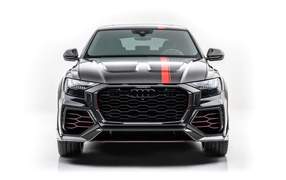 2020 Audi RS Q8 car front view on white background