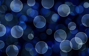 Colorful circles with blurry background.