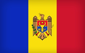 Трехцветный флаг Молдовы 