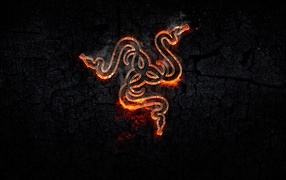 ROG Forged fire logo on black