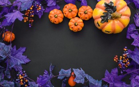 Halloween decor background for greeting card