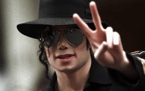 Legendary singer Michael Jackson with black glasses
